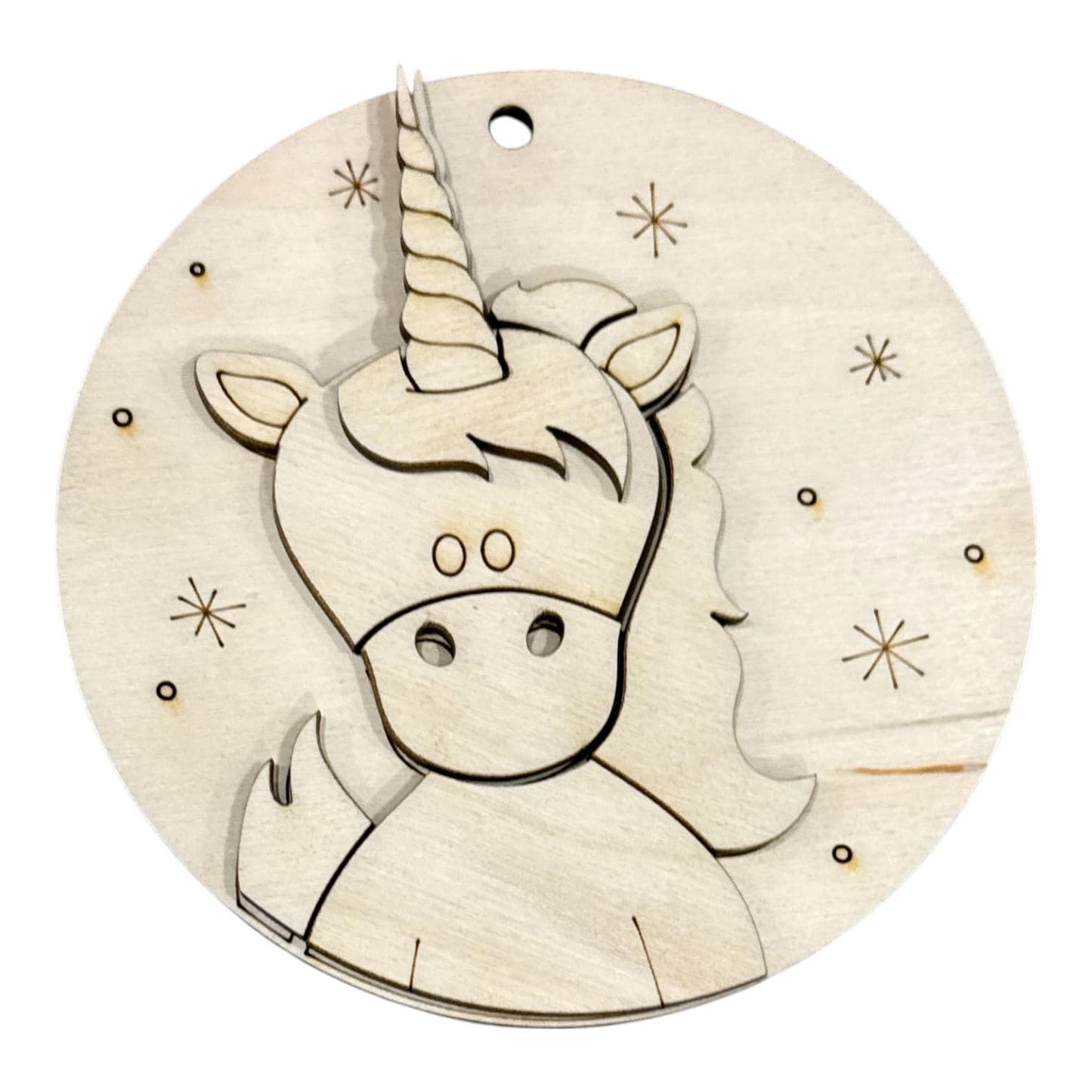 DIY Unicorn Christmas Ornament, Whimsical Unicorn Unfinished, DIY Christmas Tree Decoration