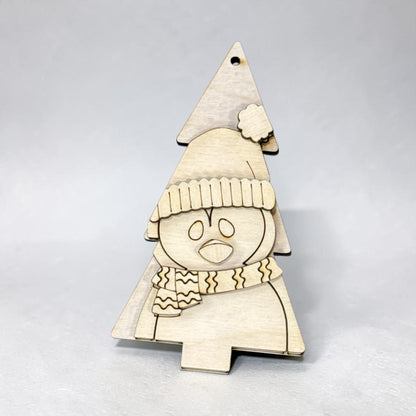 DIY Christmas Tree Friends Ornaments, Unfinished Ornaments, Single Ornament