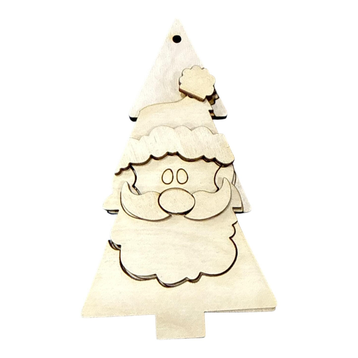 DIY Set of 7 Christmas Tree Friends Ornaments, Unfinished Ornaments