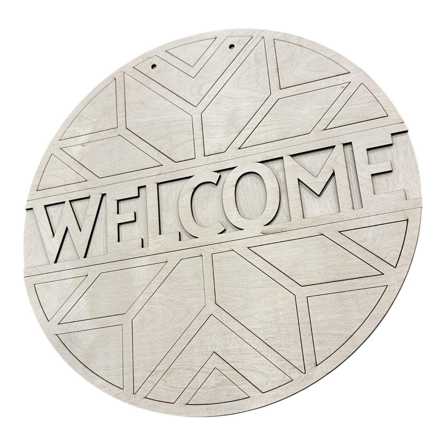 DIY Welcome Quilt Patter Door Hanger, Unfinished Door Hanger: DIY Door Hanger, Hello, Personalized