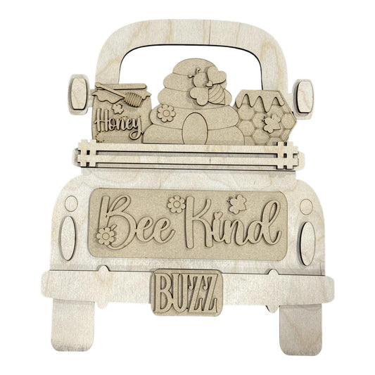 DIY Bee Kind Summer Truck Insert: Interchangeable, Insert Only