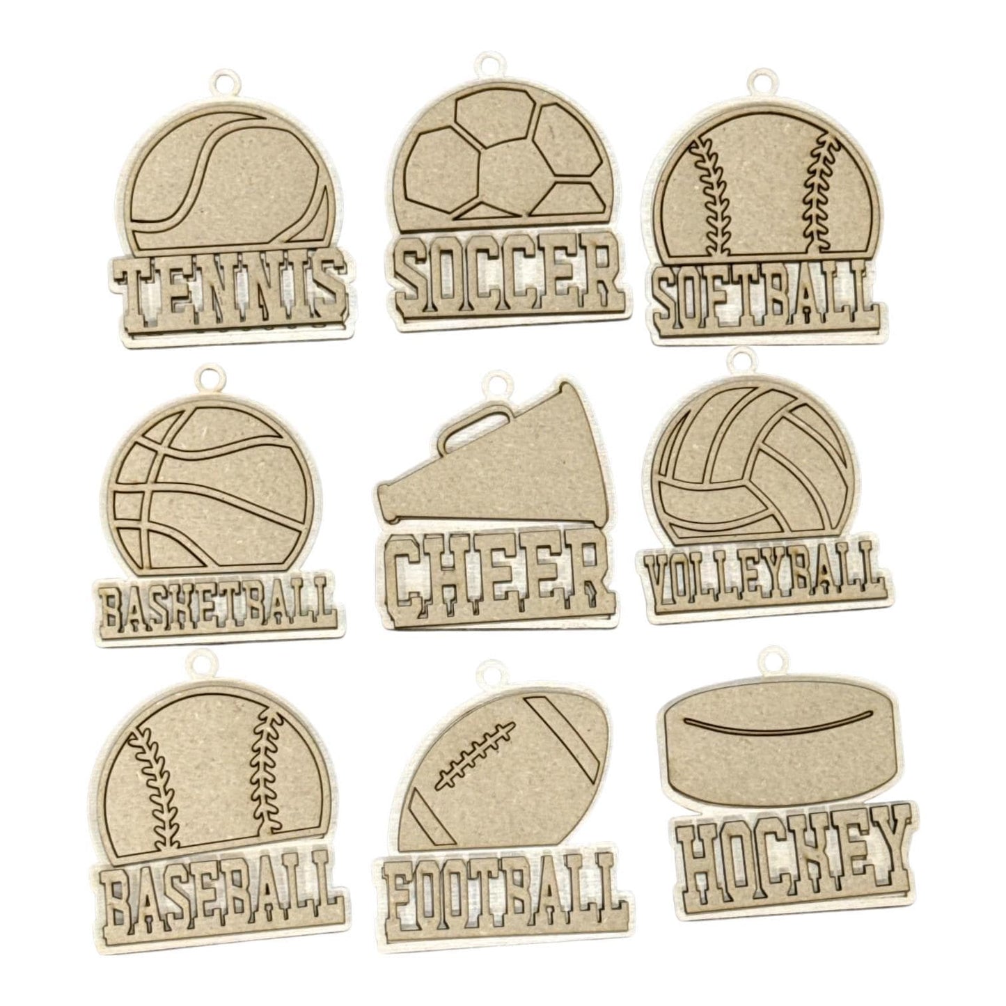 DIY Sports Ball Ornament, Unfinished Ornament, Holiday, Sports Car Charms