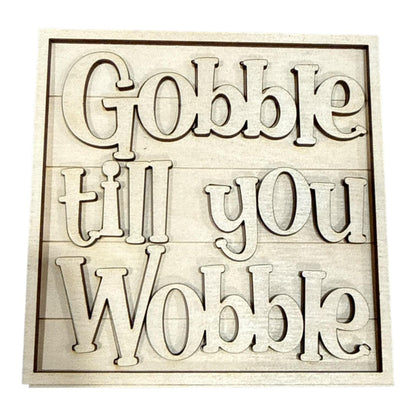 DIY Turkey Cute Thanksgiving DIY, 4.25" Squares for inserts, Leaning ladder insert, Gobble
