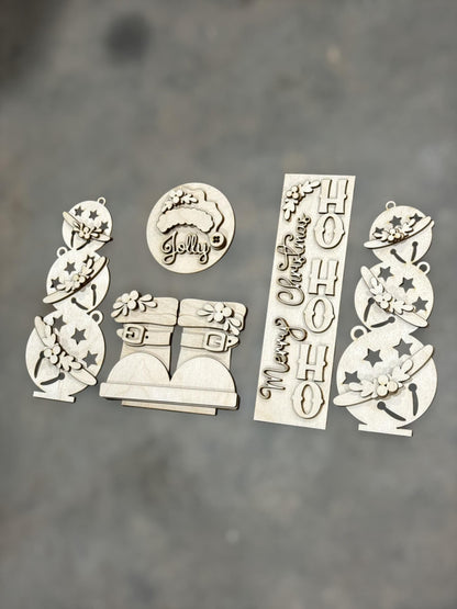 DIY Merry Christmas HoHoHo Barn Door Interchangeable, Insert for Barn Door Decor, Unfinished Insert