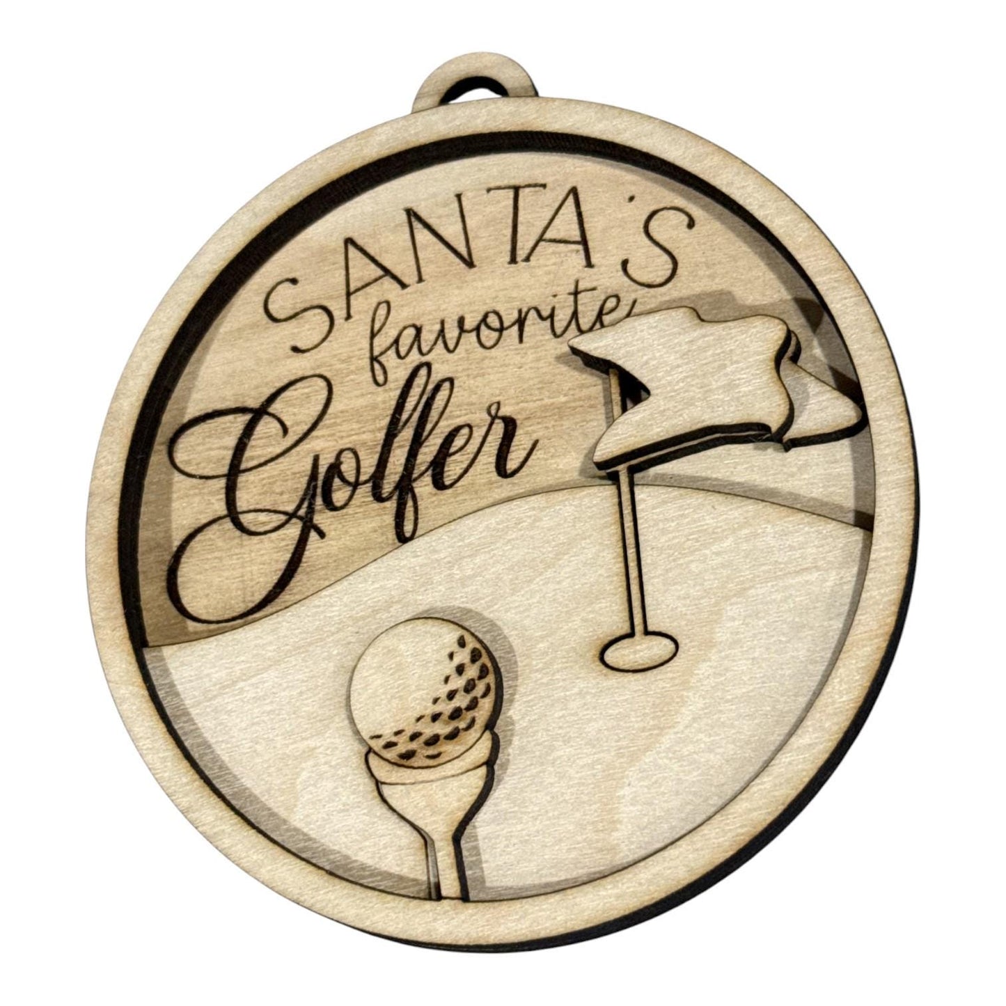DIY Santa's Favorite Golfer Ornament, Unfinished Golfer Ornament