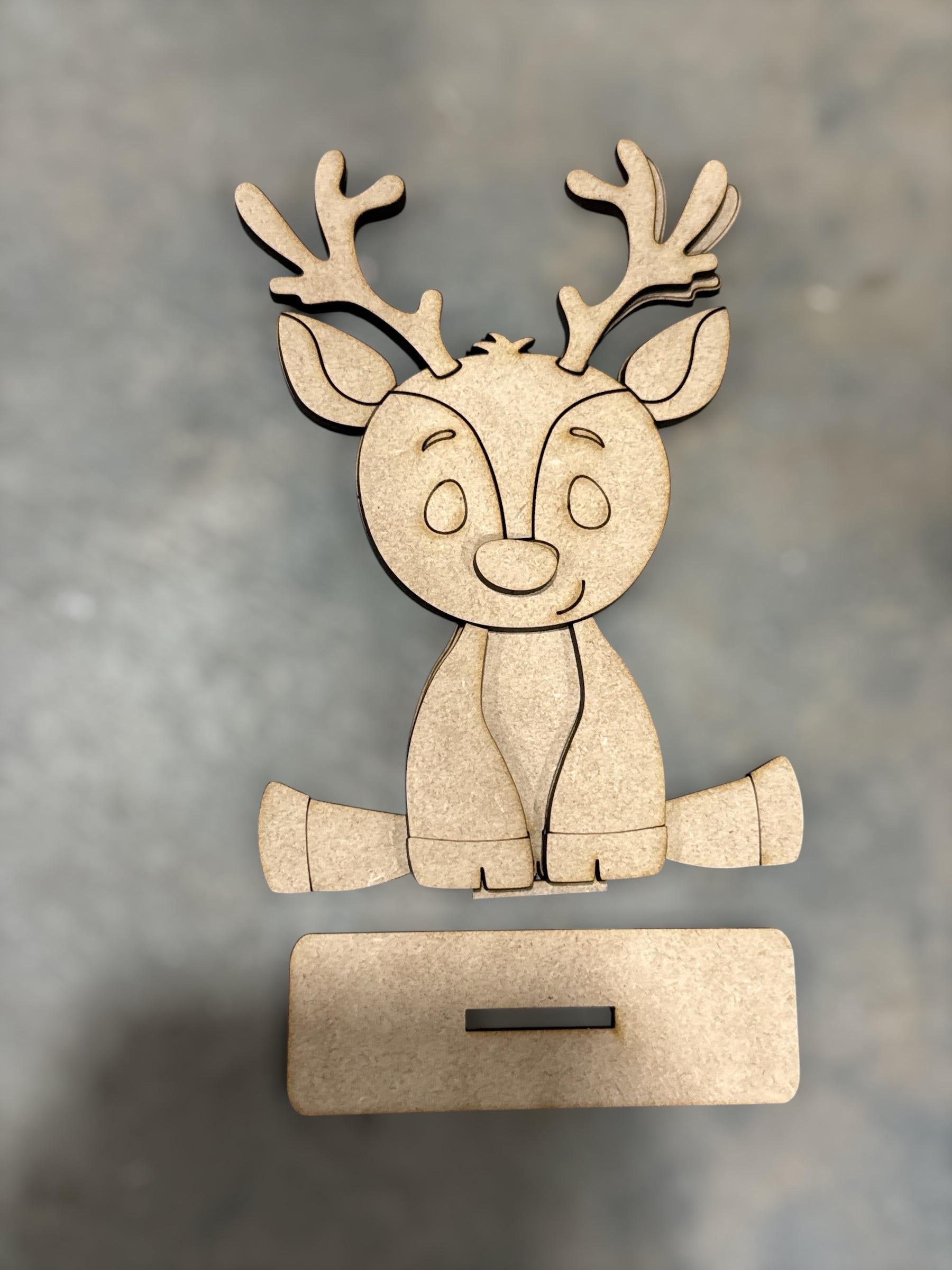 DIY Santa and Friends Shelf Sitter, Christmas, reindeer , Tiered Tray