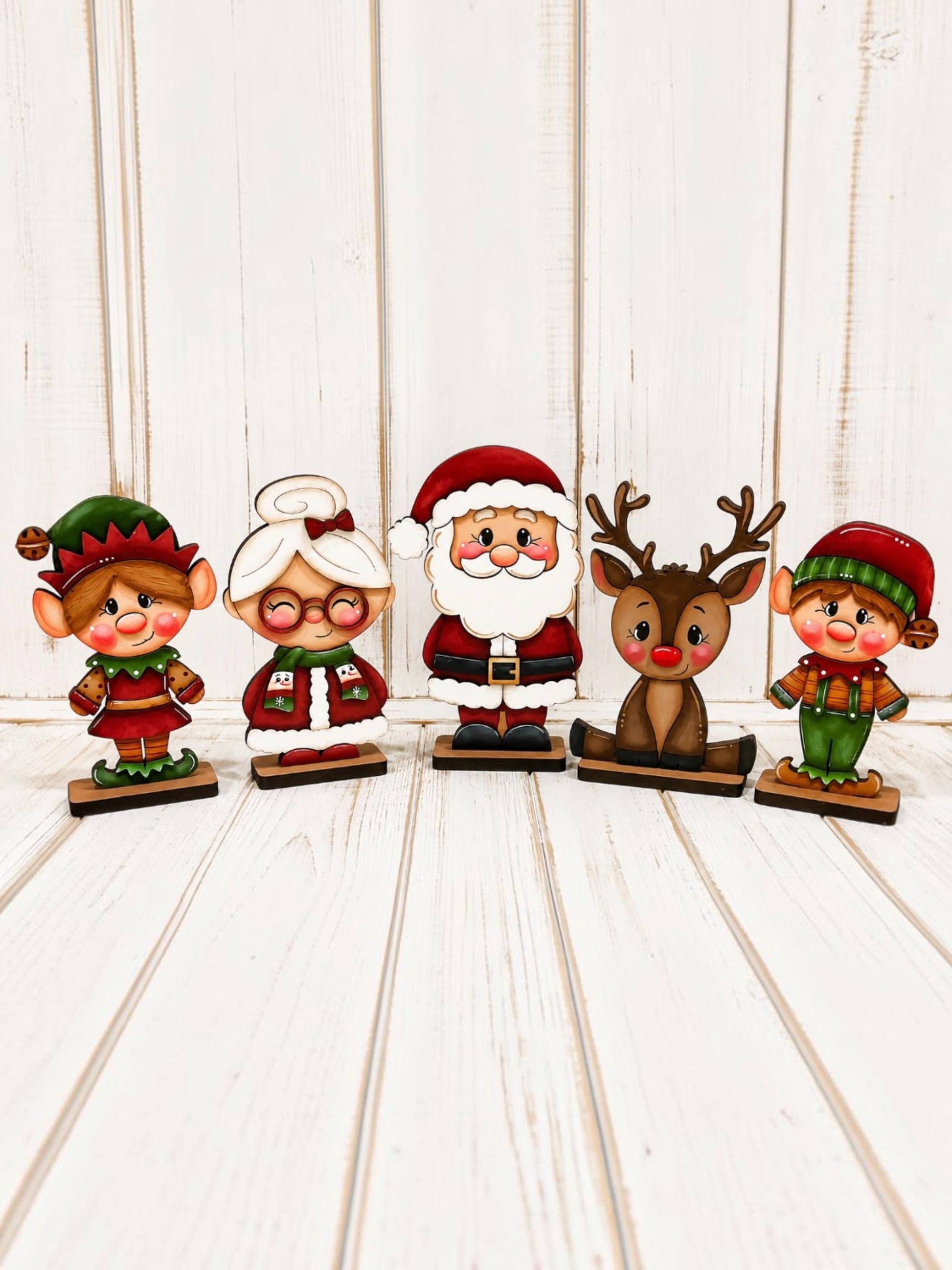 DIY Santa and Friends Shelf Sitter, Christmas, reindeer , Tiered Tray