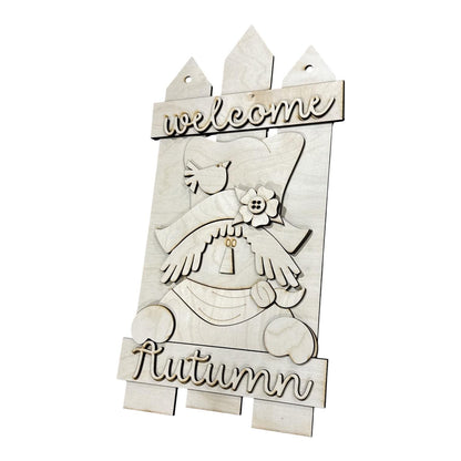 DIY 'Happy Mess' Unfinished Wood Door Hanger: Paint Craft Project