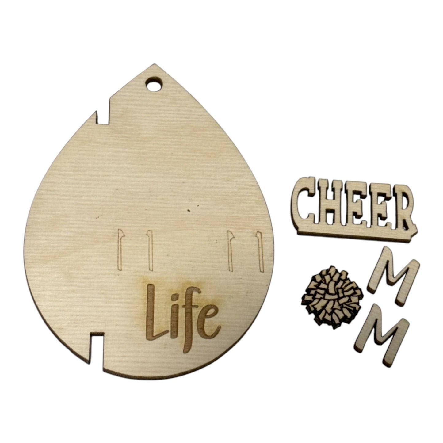 DIY Cheer Mom, Mom Hair Rearview Mirror Charm, Custom Ponytail Holder, Hair Tie Accessory