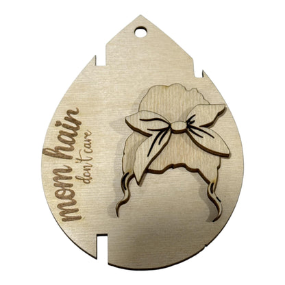 DIY Cheer Mom, Mom Hair Rearview Mirror Charm, Custom Ponytail Holder, Hair Tie Accessory