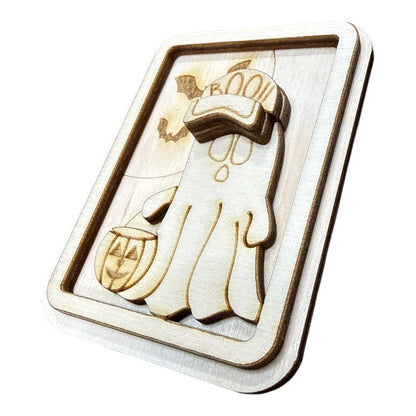 DIY Boo Ghost Magnet, Unfinished, Everyday, Fridge Magnets DIY, Unfinished