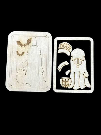 DIY Boo Ghost Magnet, Unfinished, Everyday, Fridge Magnets DIY, Unfinished