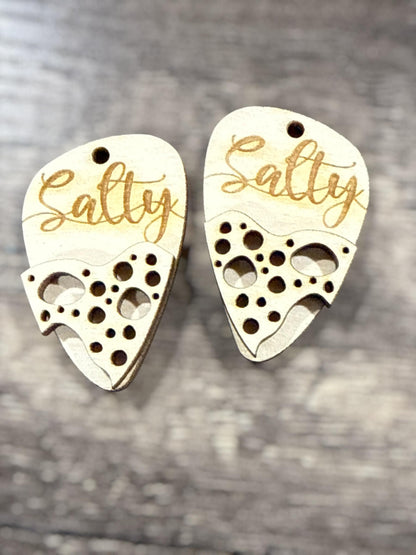 DIY Salty Beach Earrings, Unfinished, Salty Sand Dollar Earrings