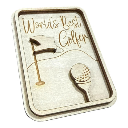 DIY Worlds Best Gofler Magnet, Unfinished, Everyday, Fridge Magnets DIY, Unfinished