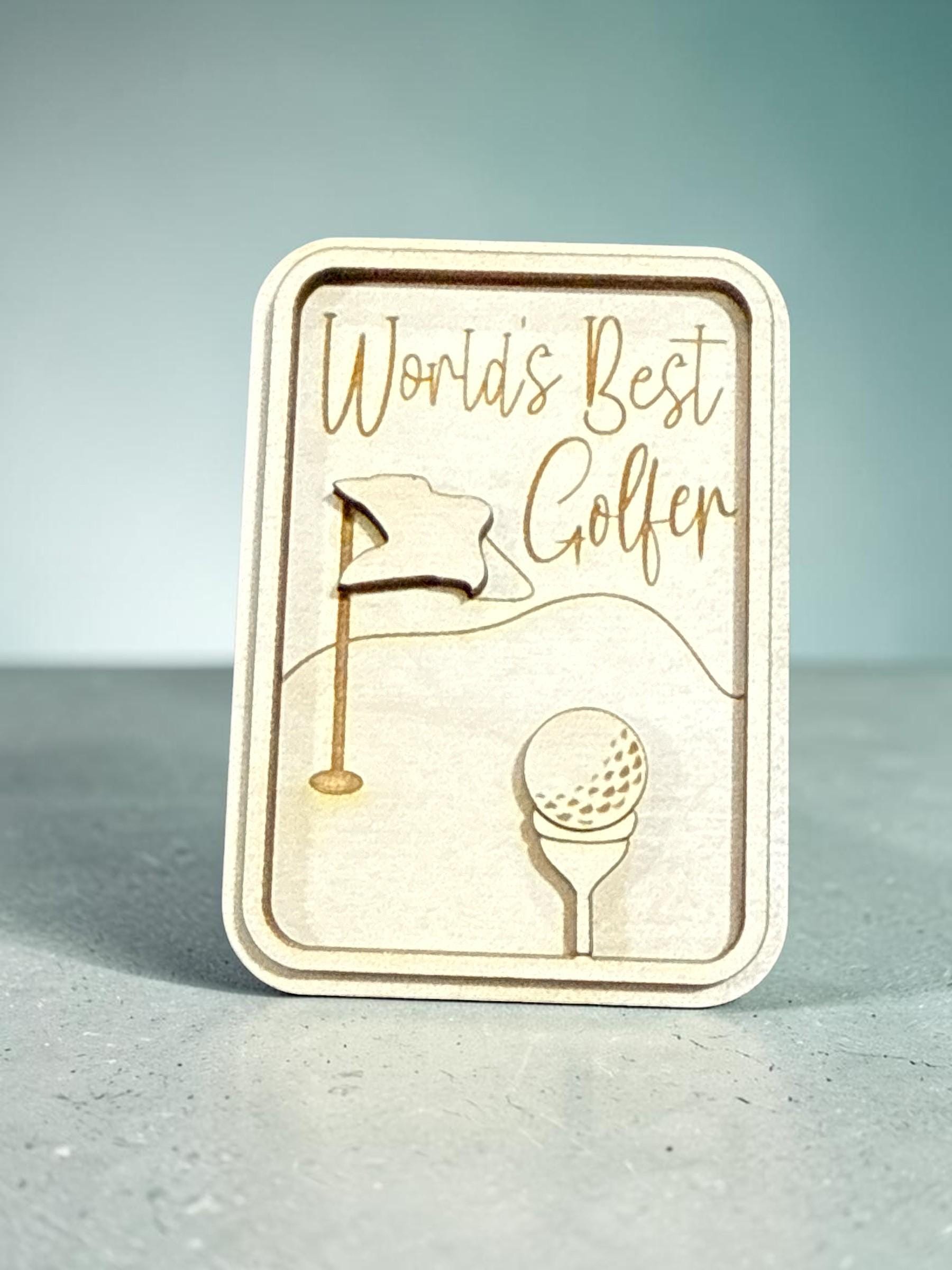 DIY Worlds Best Gofler Magnet, Unfinished, Everyday, Fridge Magnets DIY, Unfinished