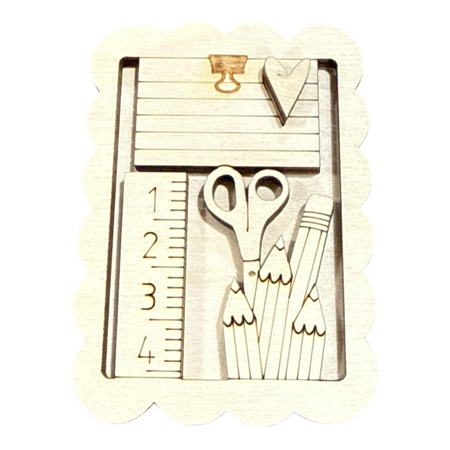 DIY Teacher Notepad Magnet, Unfinished, Everyday, Fridge Magnets DIY, Unfinished