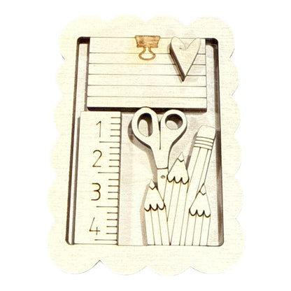 DIY Teacher Notepad Magnet, Unfinished, Everyday, Fridge Magnets DIY, Unfinished