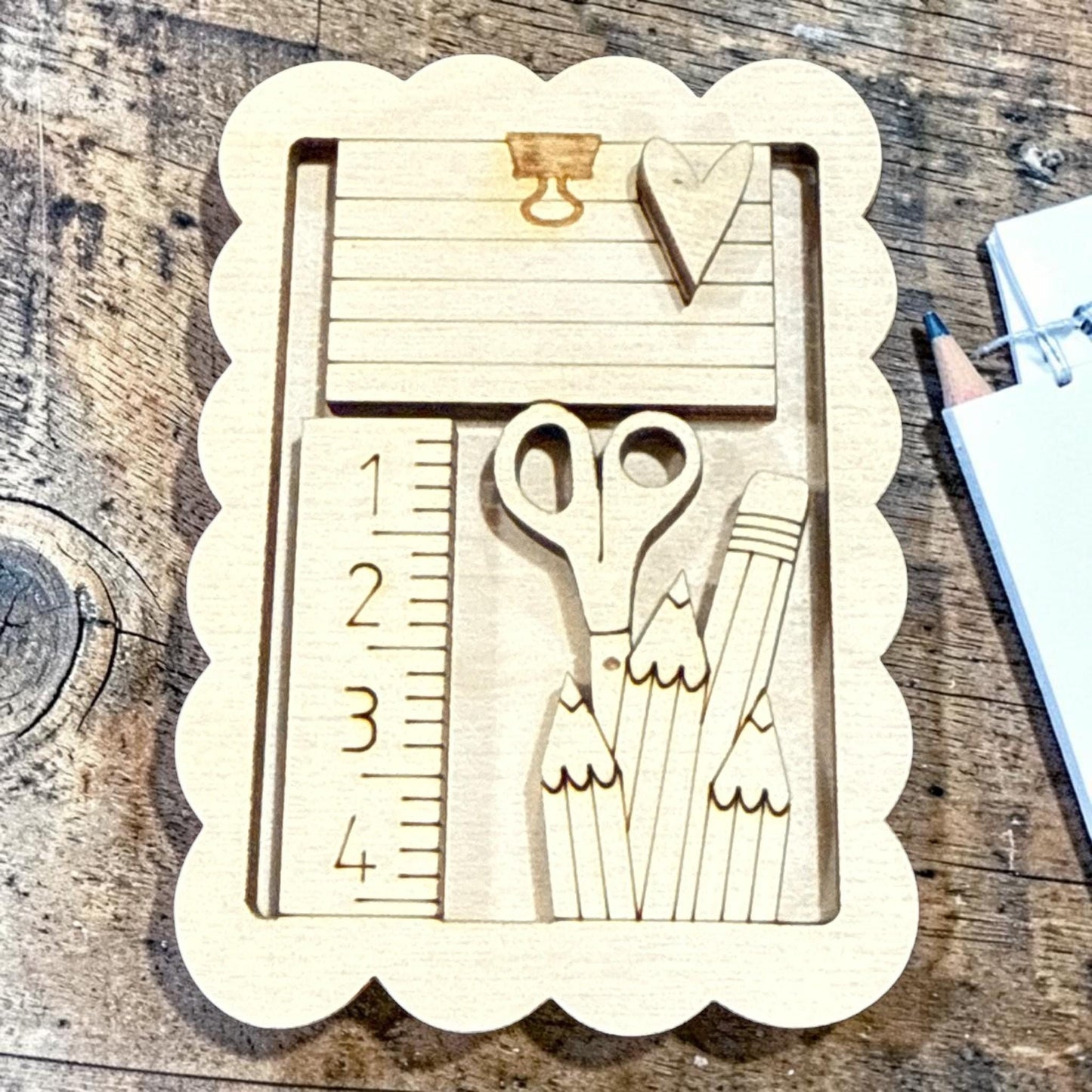 DIY Teacher Notepad Magnet, Unfinished, Everyday, Fridge Magnets DIY, Unfinished