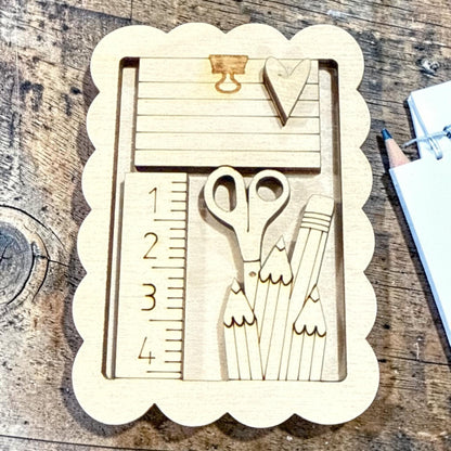 DIY Teacher Notepad Magnet, Unfinished, Everyday, Fridge Magnets DIY, Unfinished