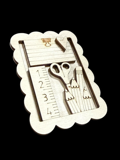 DIY Teacher Notepad Magnet, Unfinished, Everyday, Fridge Magnets DIY, Unfinished