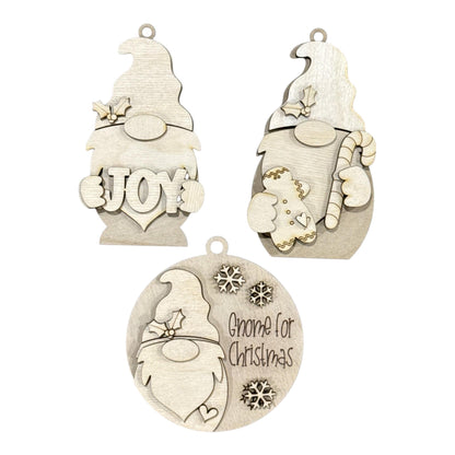 DIY Gnome Ornaments for Christmas, Gnome Ornament, Unfinished Wood Christmas