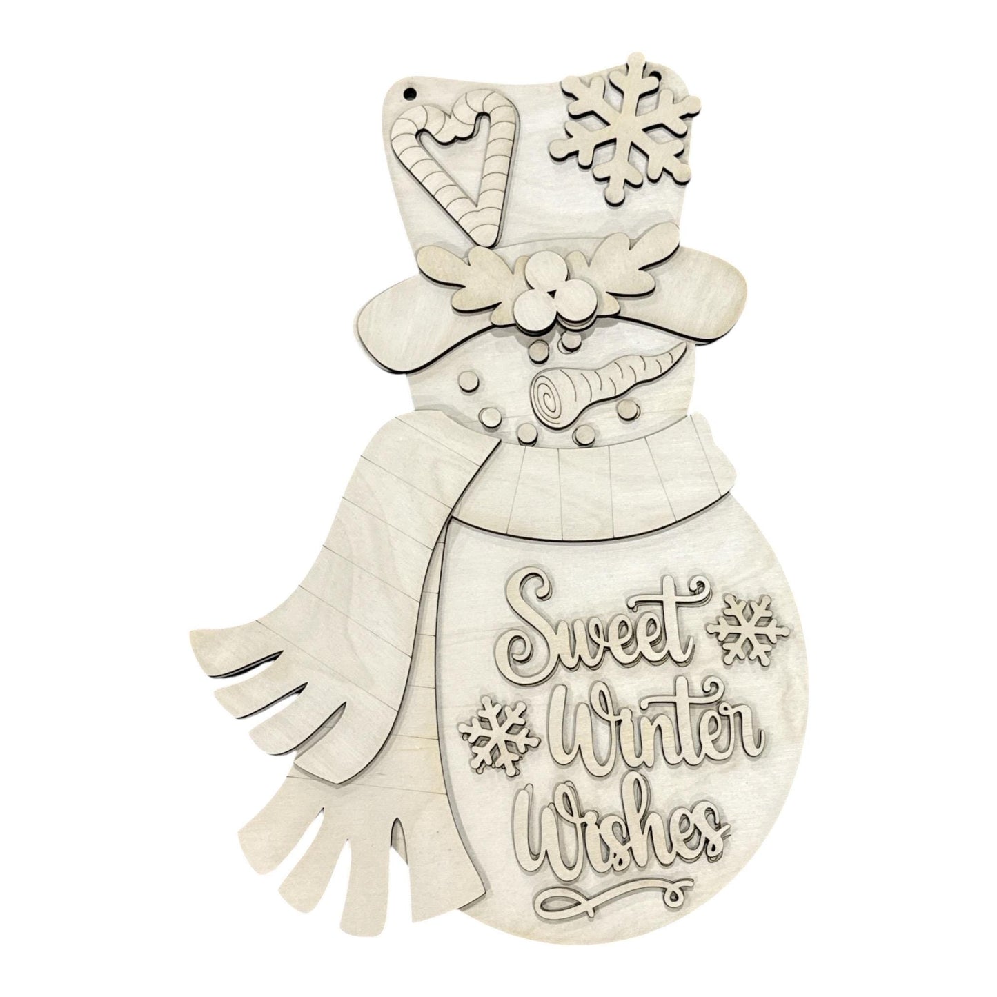 DIY Sweet Winter wishes Door Hanger, Winter Snowman, Snowman Door Hanger, Snowflakes