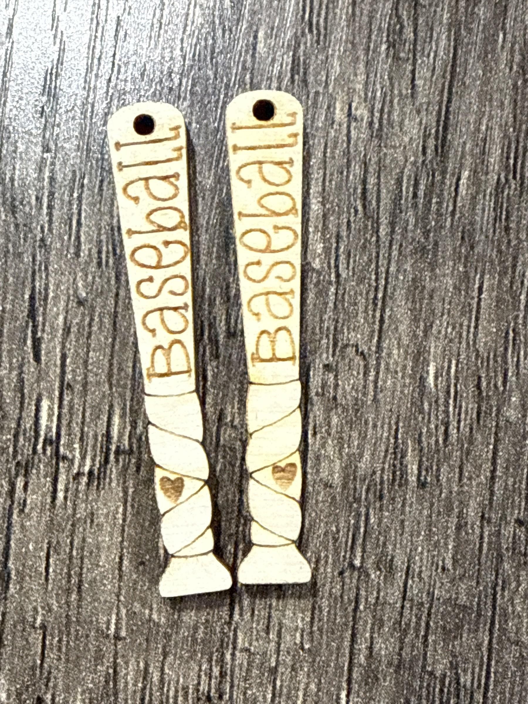 DIY Baseball or Softball Earrings, Unfinished Sports Earrings