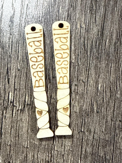 DIY Baseball or Softball Earrings, Unfinished Sports Earrings