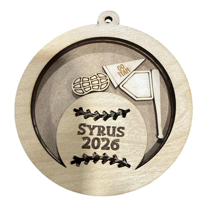 DIY Sports Shaker Ornament: Unfinished Acrylic & Wood, Customize, Layered Ornament, Acrylic Shaker