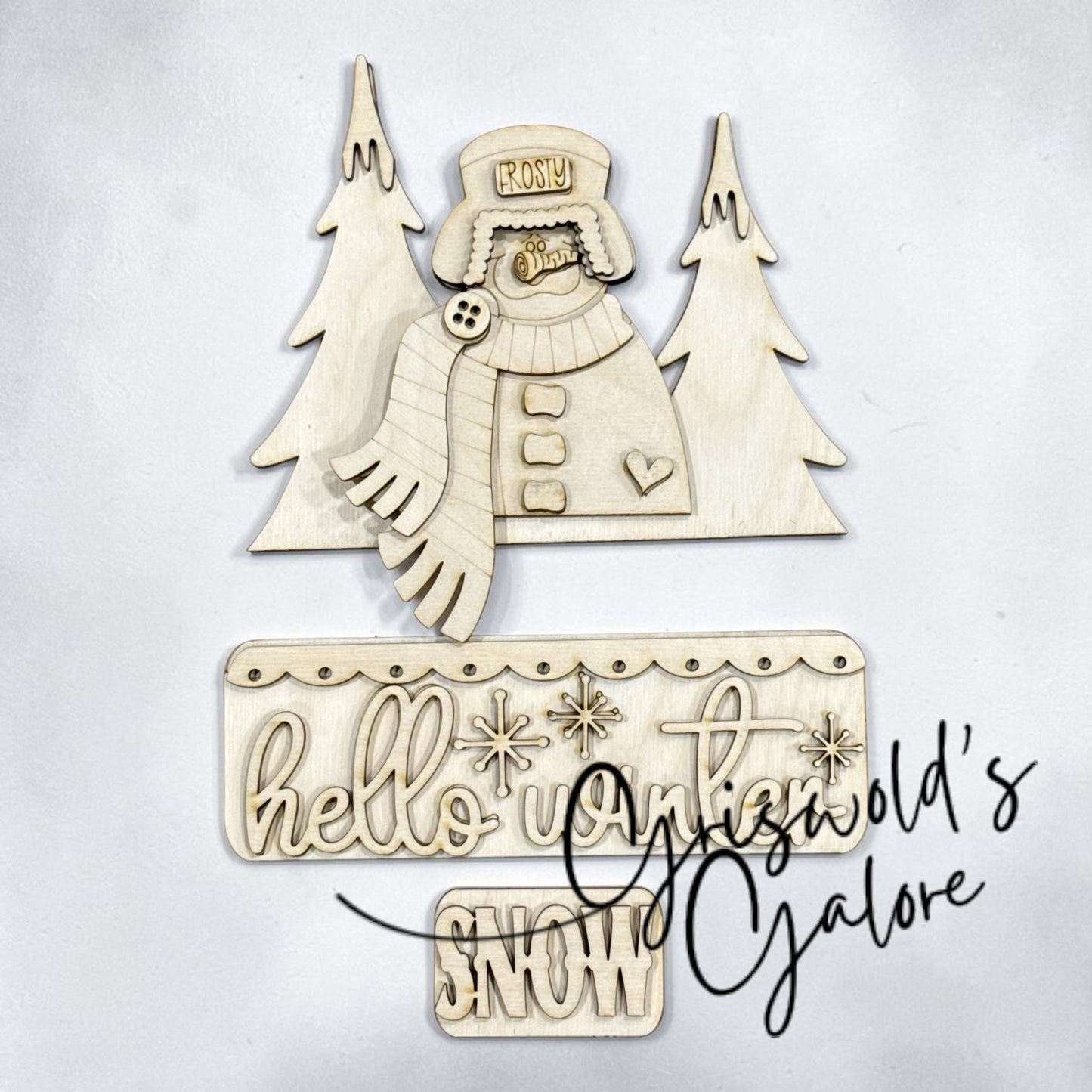 DIY Hello Winter Add on, Truck Insert , Winter Snowman