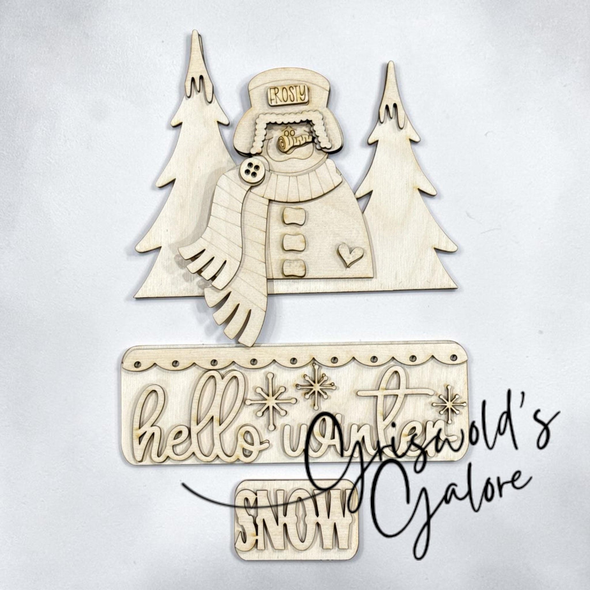 DIY Hello Winter Add on, Truck Insert , Winter Snowman