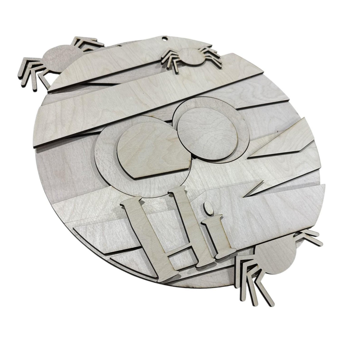 DIY Hi Mummy Shiplap Door Hanger, 3d Door Hanger, Unfinished Door Hanger