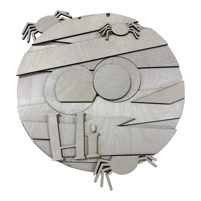 DIY Hi Mummy Shiplap Door Hanger, 3d Door Hanger, Unfinished Door Hanger