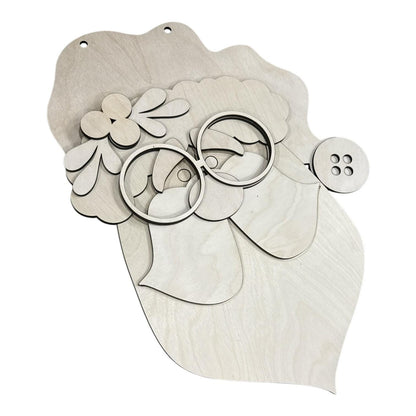 DIY Santa Door Hanger, Unfinished Door Hanger: DIY Door Hanger, Christmas