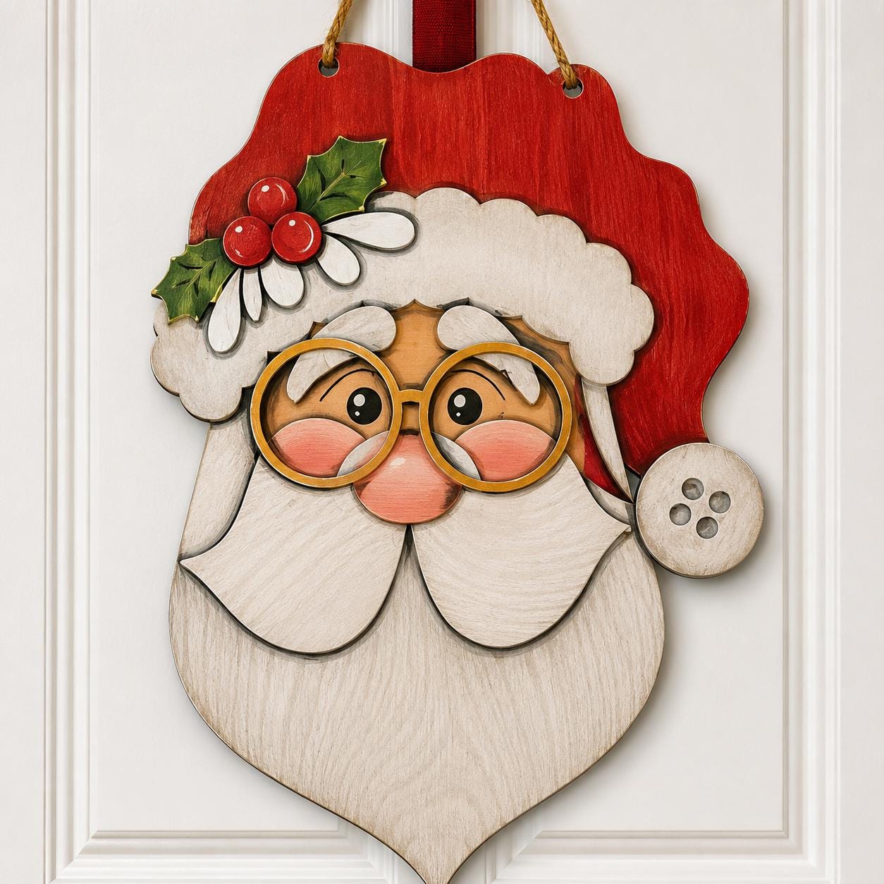 DIY Santa Door Hanger, Unfinished Door Hanger: DIY Door Hanger, Christmas