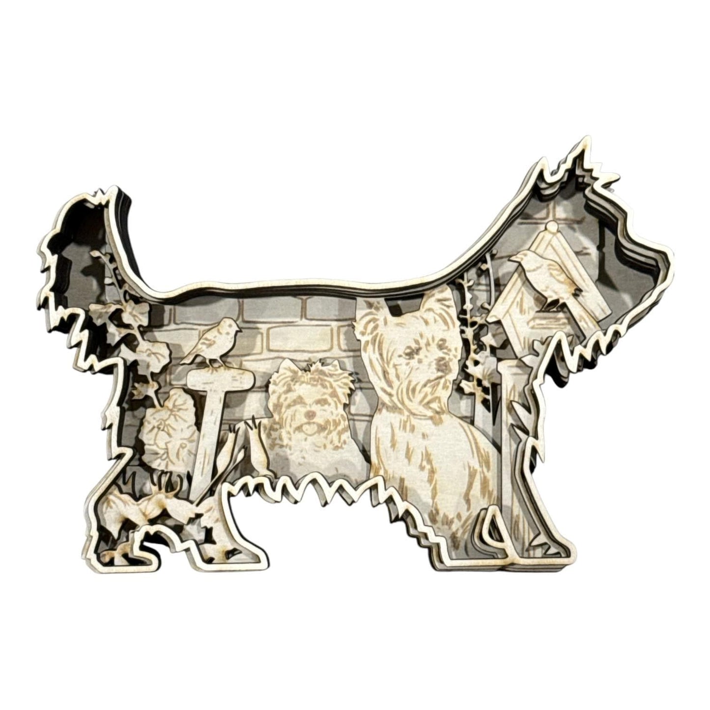 DIY 3D #11 Shih Tzu Dog Multi Layered, Unfinished 3D Shelf Sitter, Wood DIY