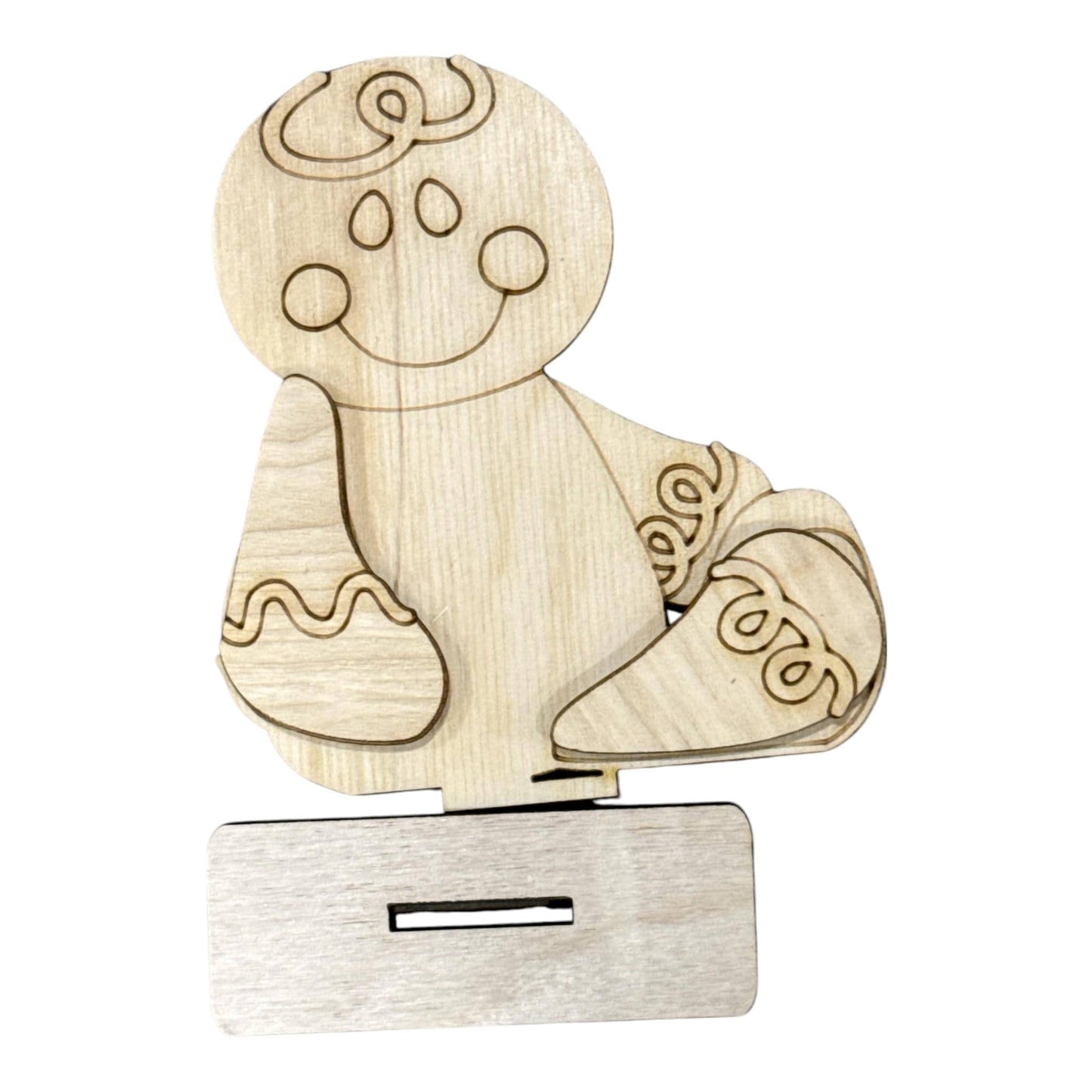 DIY Cute Gingerbread Shelf Sitter, Winter Bear, Gingerbread, Tiered Tray, Kids Craft, Holiday Crafts