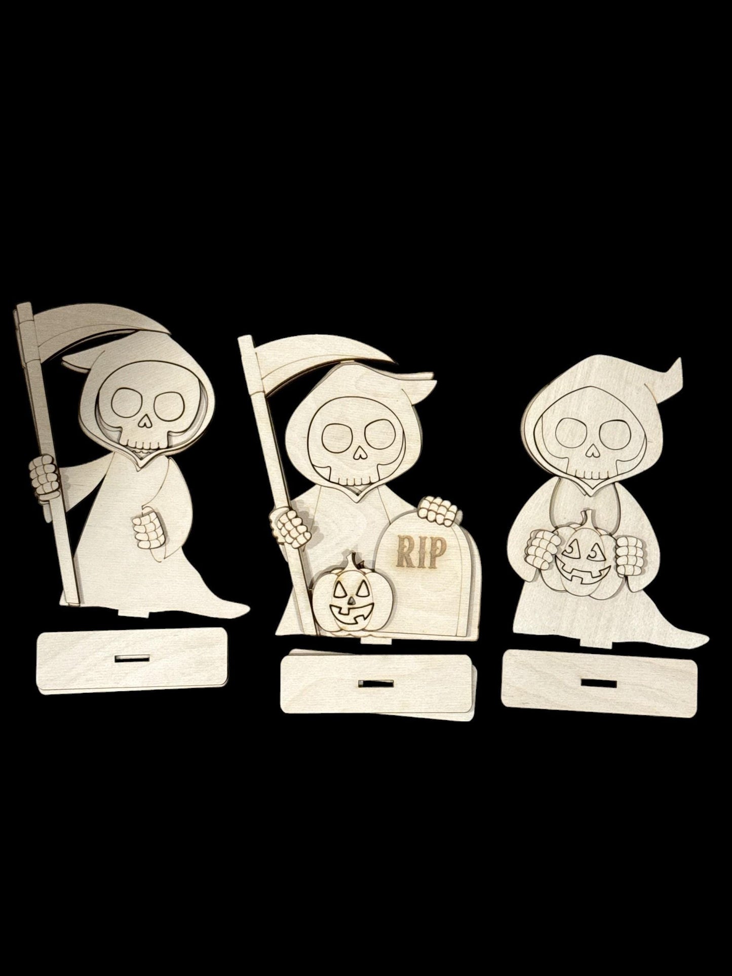 DIY Grim ReaperHalloween Unfinished Shelf Sitter, Halloween