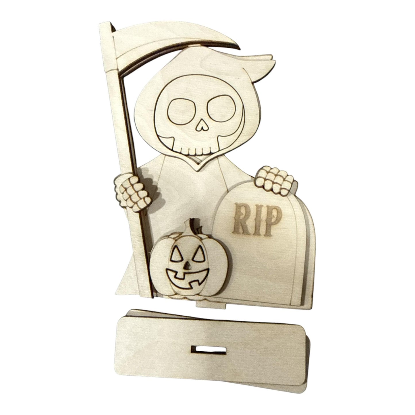DIY Grim ReaperHalloween Unfinished Shelf Sitter, Halloween