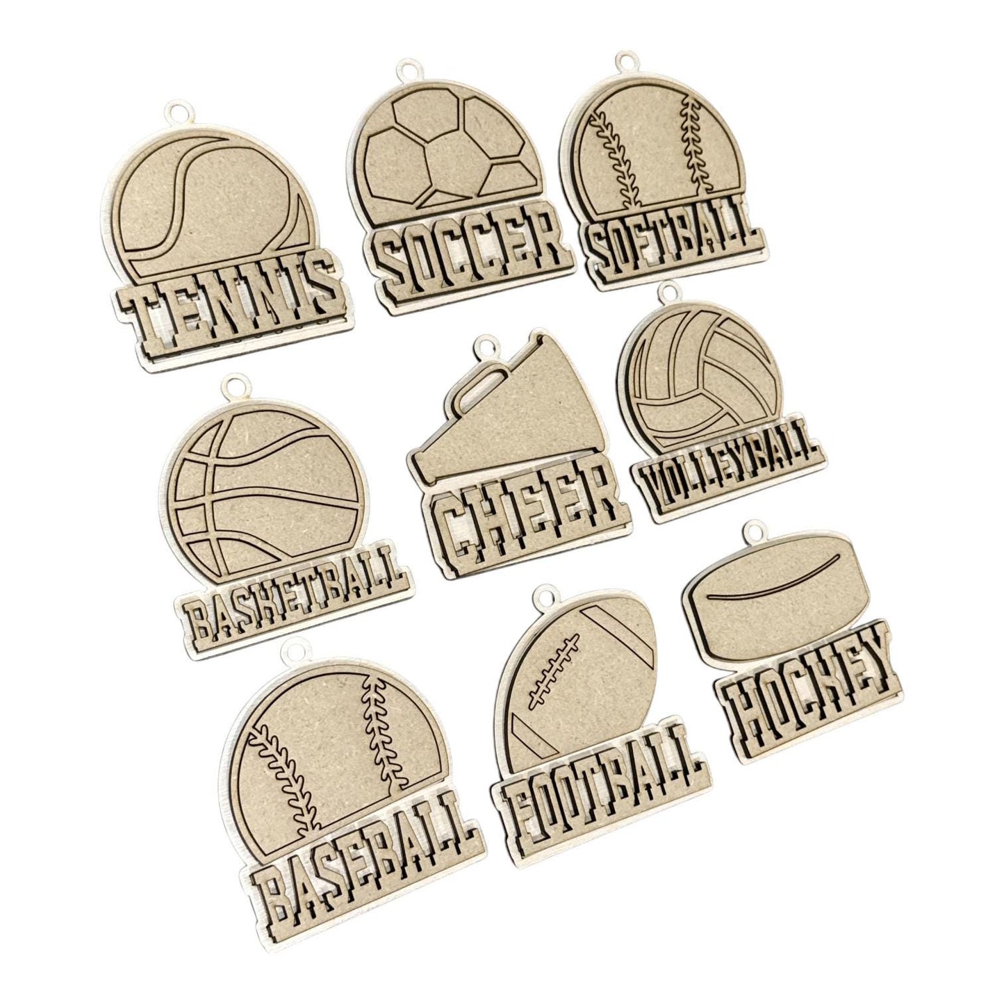 DIY Sports Ball Ornament, Unfinished Ornament, Holiday, Sports Car Charms