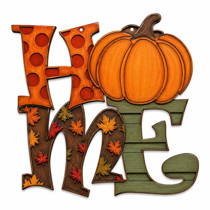 DIY Home Fall Pumpkin Door Hanger, 3d Door Hanger, Unfinished Door Hanger