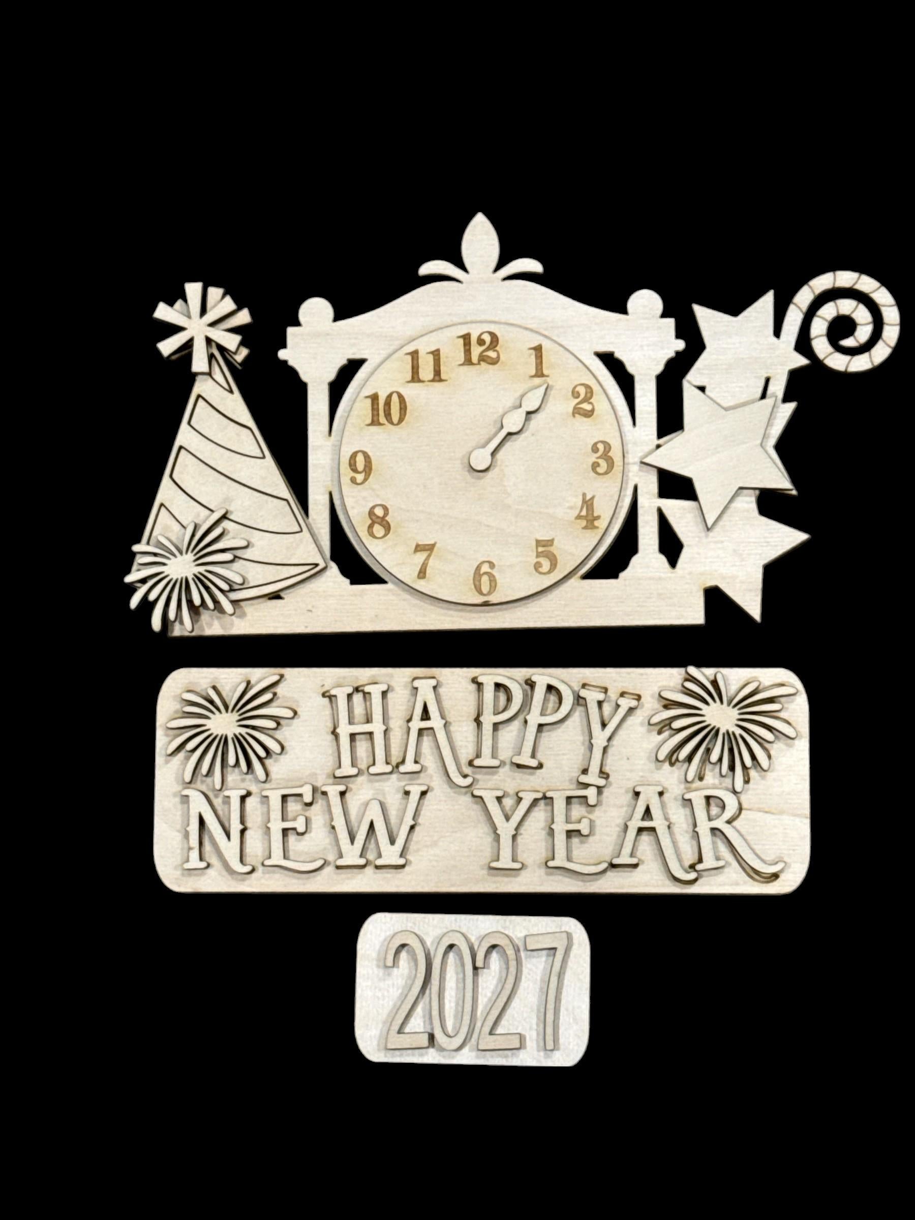 DIY Happy New Year Truck Insert: Interchangeable, Insert Only