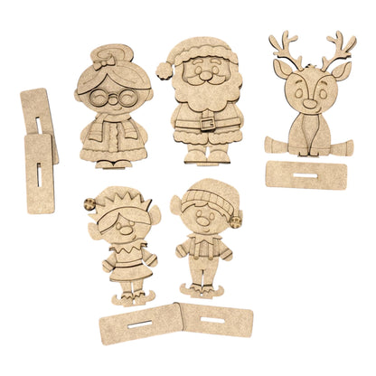 DIY Santa and Friends Shelf Sitter, Christmas, reindeer , Tiered Tray