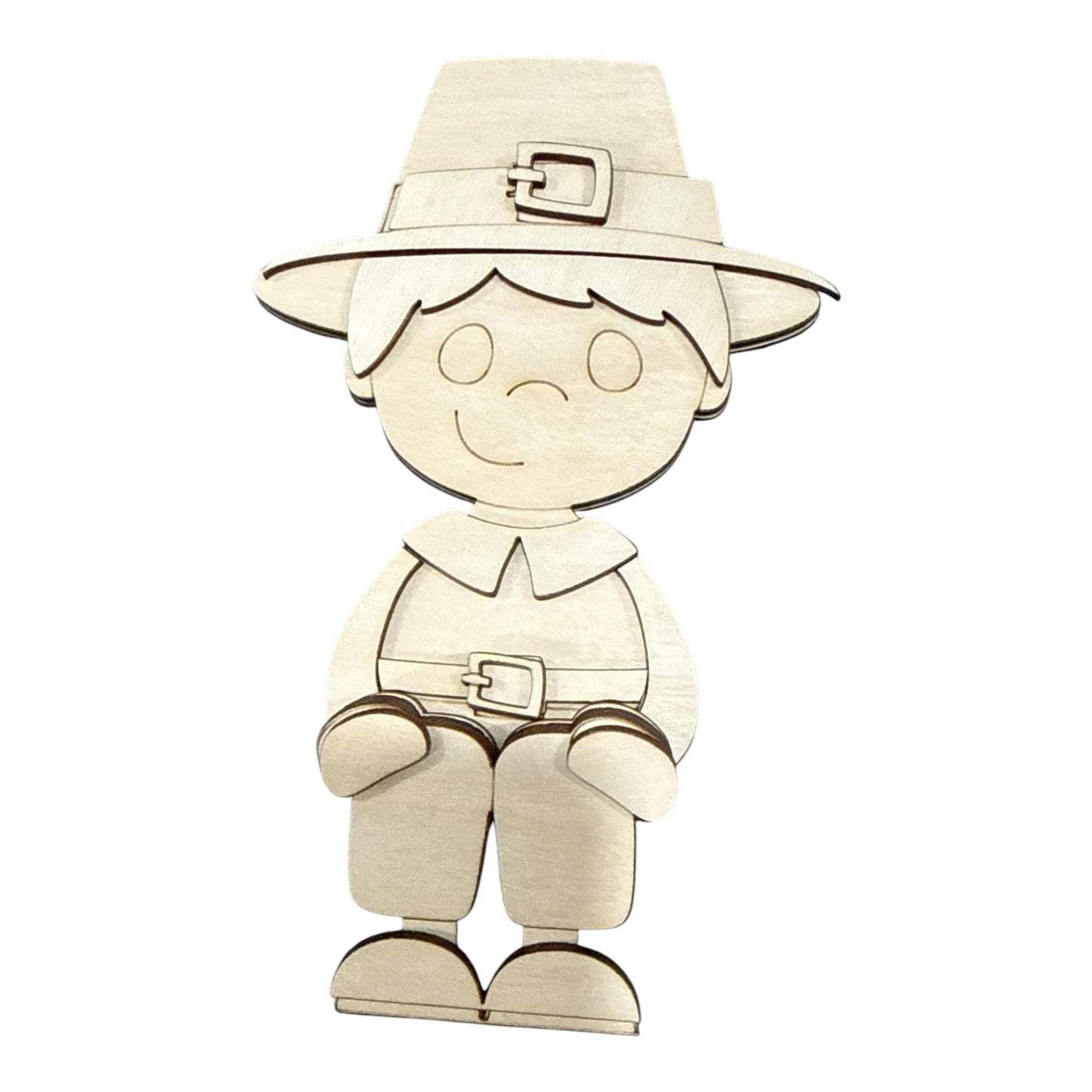 DIY Pilgrim Turkey Shelf Sitter, Interchangeable Unfinished Fall