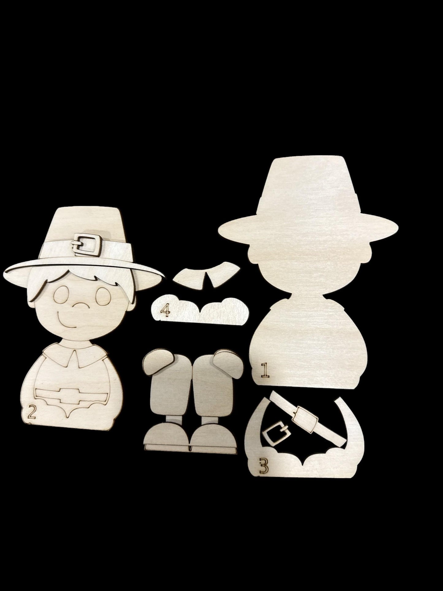DIY Pilgrim Turkey Shelf Sitter, Interchangeable Unfinished Fall