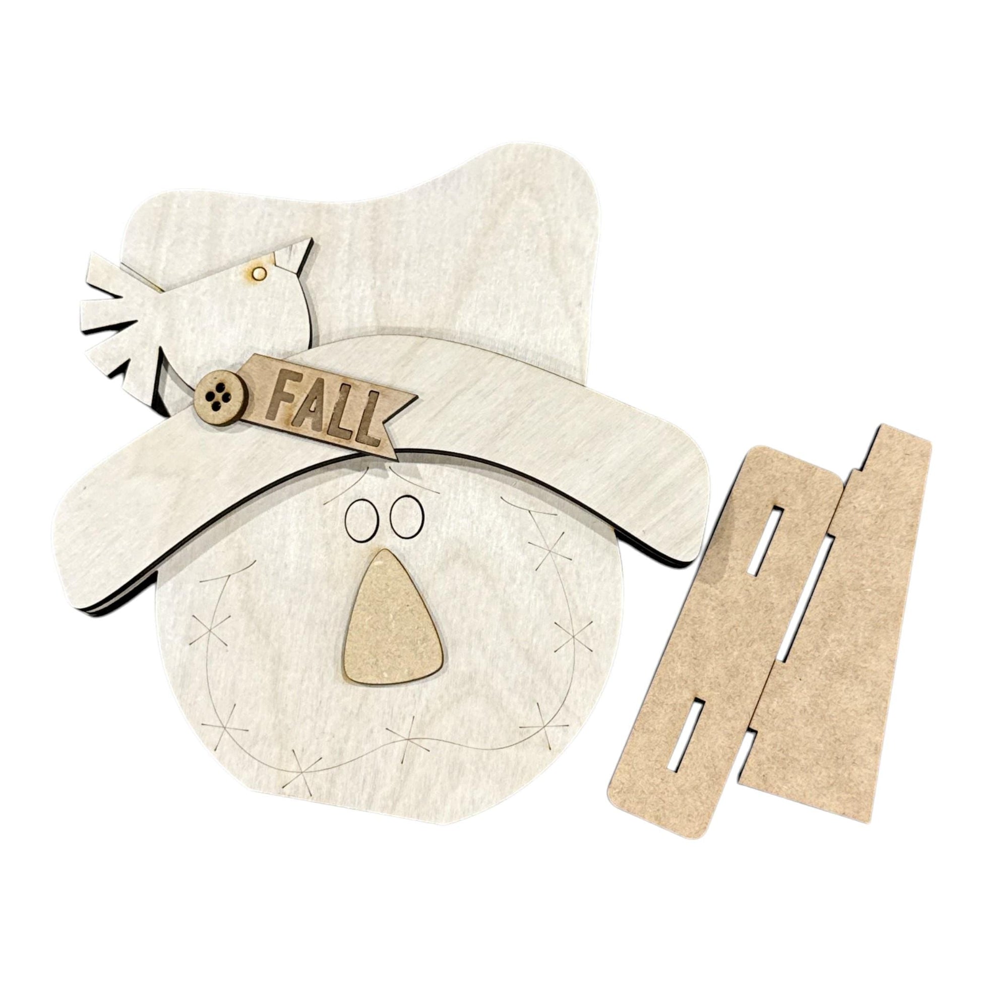 DIY Scarecrow Face Shelf Sitter