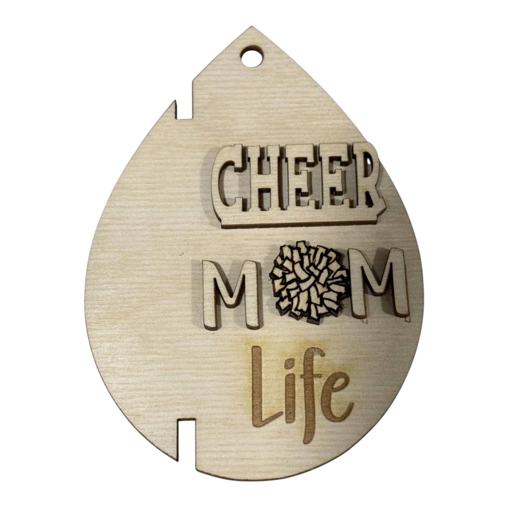DIY Cheer Mom, Mom Hair Rearview Mirror Charm, Custom Ponytail Holder, Hair Tie Accessory