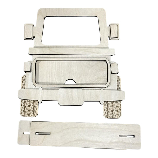 DIY Offroad Truck with Base, Seasonal Truck, DIY Offroad Truck, Wooden Truck