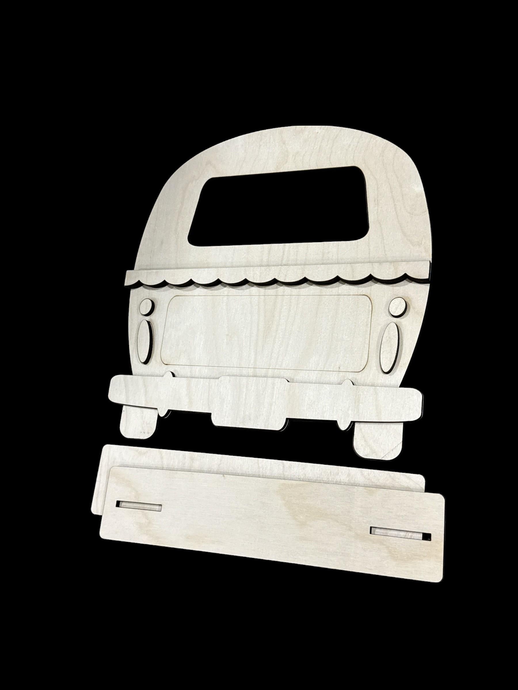 DIY Camper Interchangeable with Base, Seasonal Camper Door hanger, Unfinished