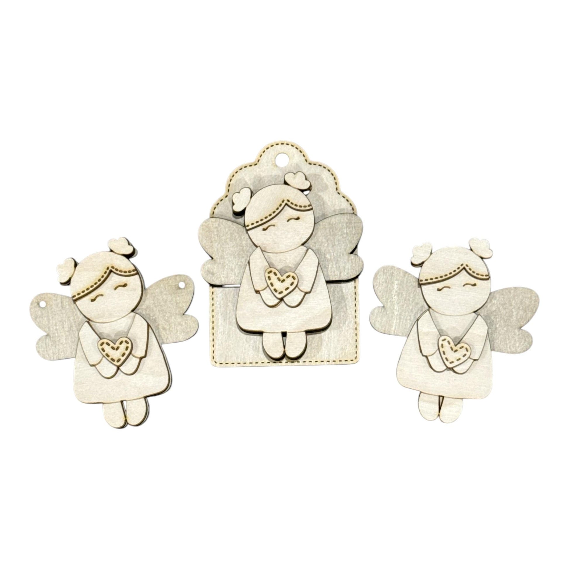 DIY Birthstone Angel Ornaments, Unfinished Ornaments, Angels Unfinished Wooden Ornaments